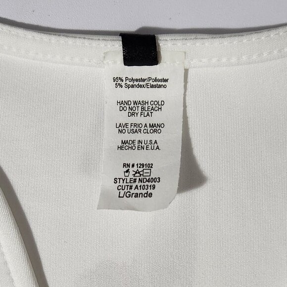 KTOO White Floral Printed Body Con Cocktail Dress with Puffy Sleeves Size L - Picture 4 of 12